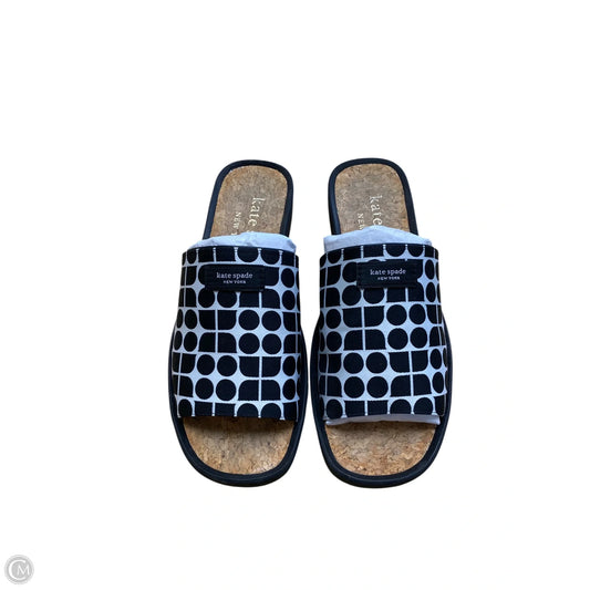 Sandals Designer By Kate Spade In Black & White, Size: 9