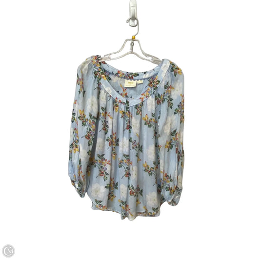Top Long Sleeve By Maeve In Floral Print, Size: 4