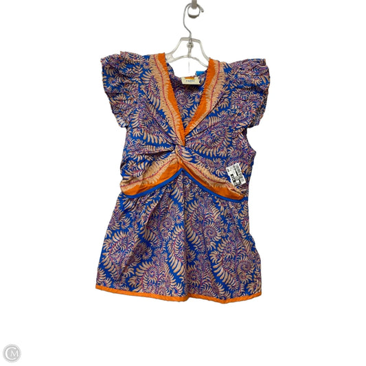 Top Short Sleeve By Farm Rio In Blue & Orange, Size: Xs
