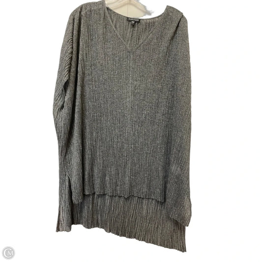 Top Short Sleeve By Eileen Fisher In Silver, Size: L
