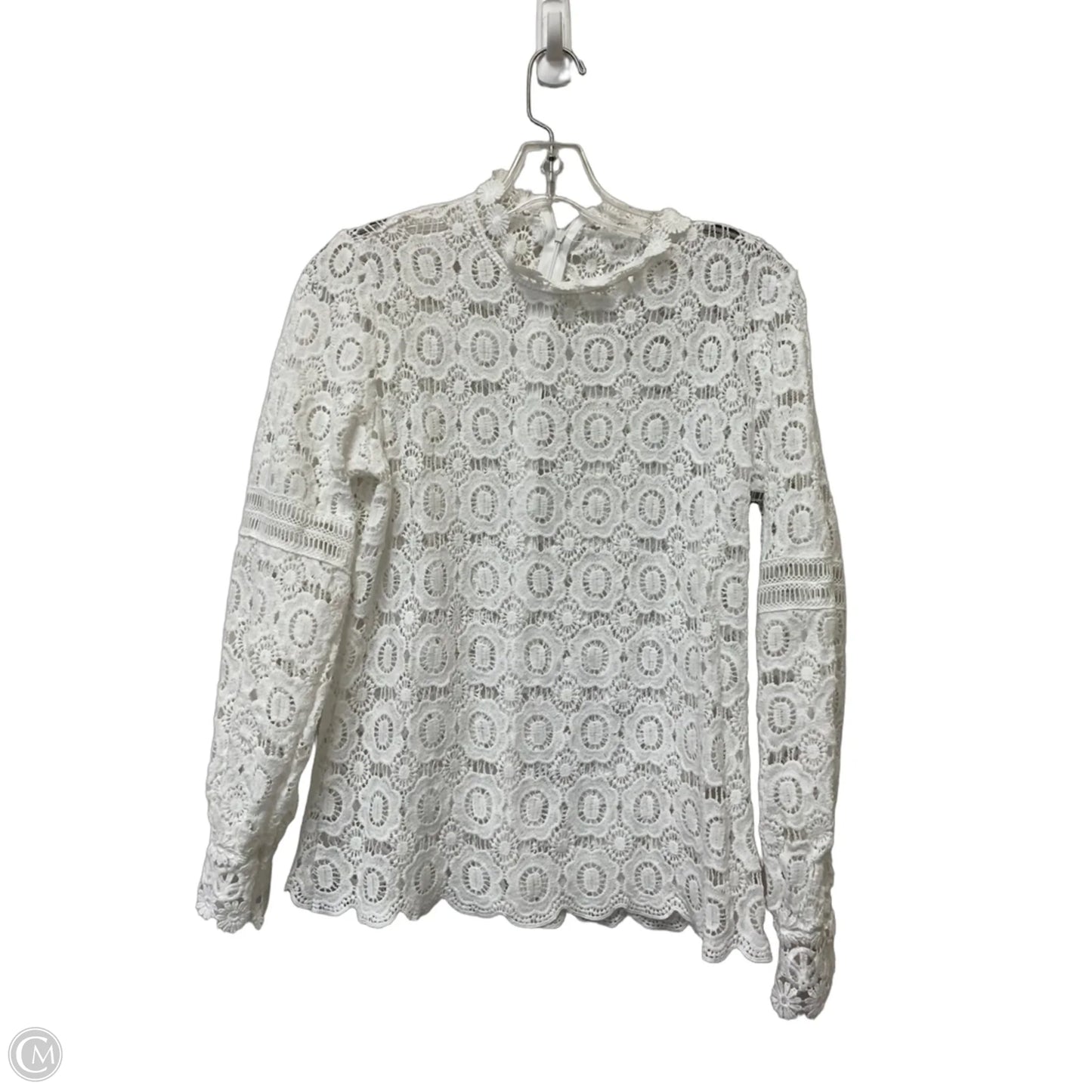 Top Long Sleeve By Clothes Mentor In White, Size: S