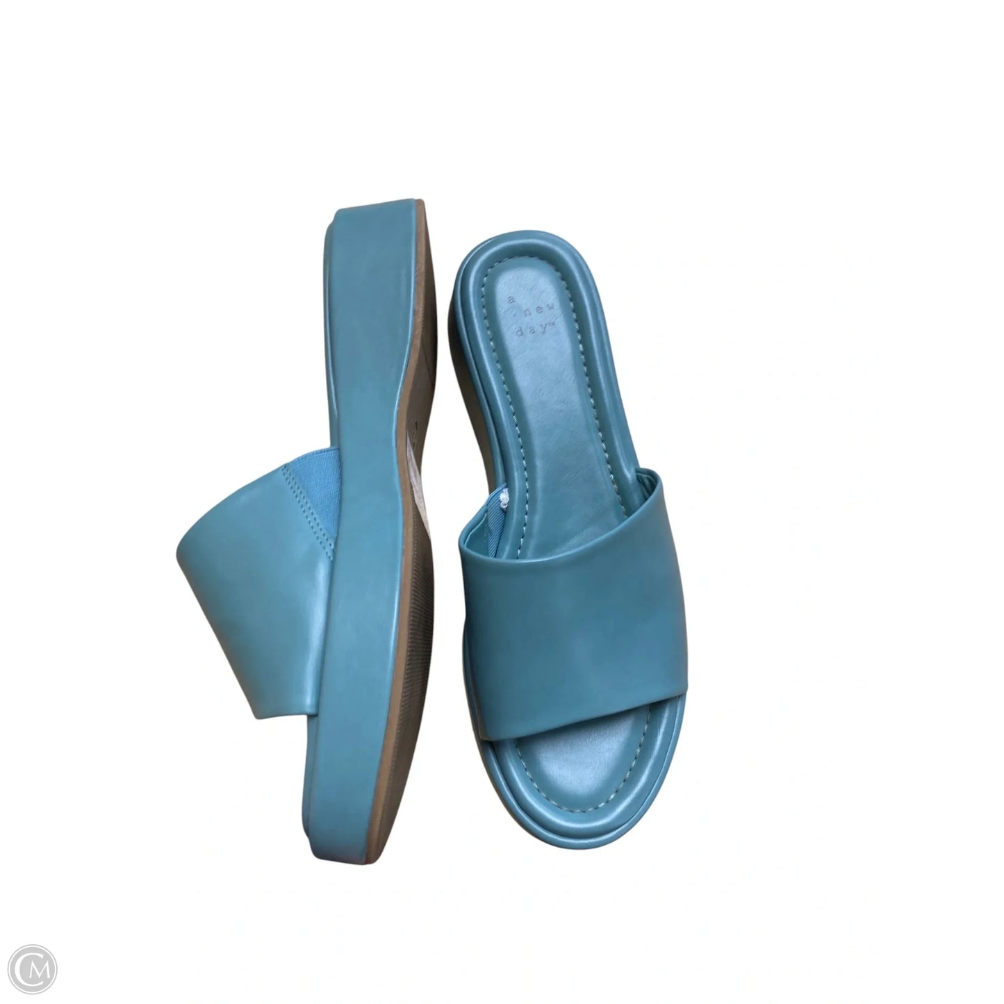 Sandals Flats By A New Day In Blue, Size: 9.5