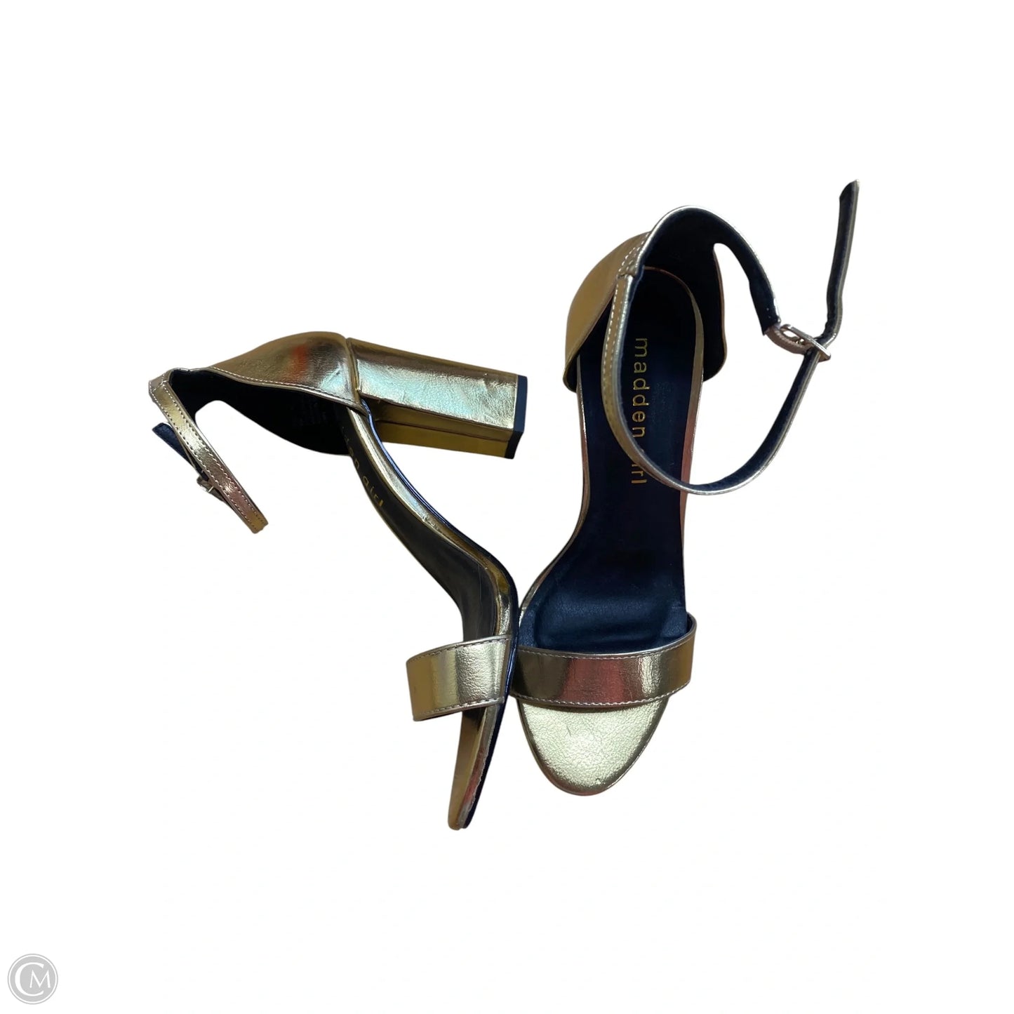 Shoes Heels Block By Madden Girl In Gold, Size: 6