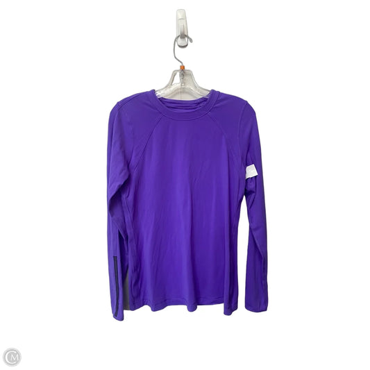 Athletic Top Long Sleeve Crewneck By Lululemon In Purple, Size: 10