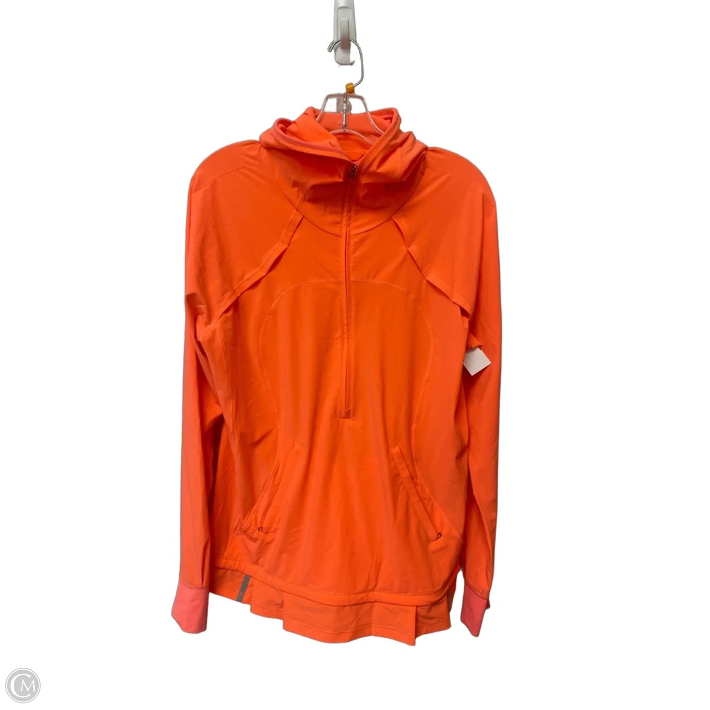 Athletic Jacket By Lululemon In Orange, Size: L