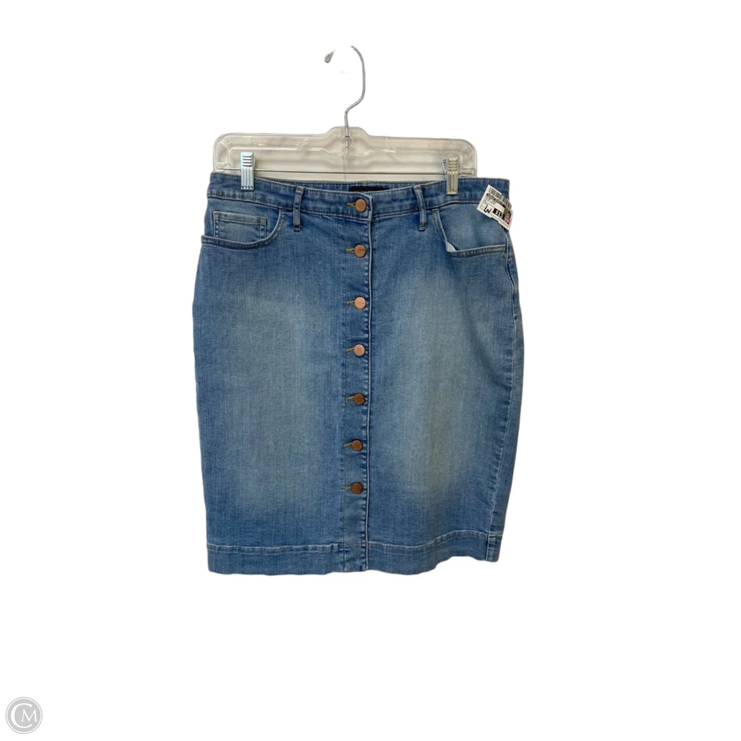 Skirt Midi By Banana Republic In Blue Denim, Size: 8