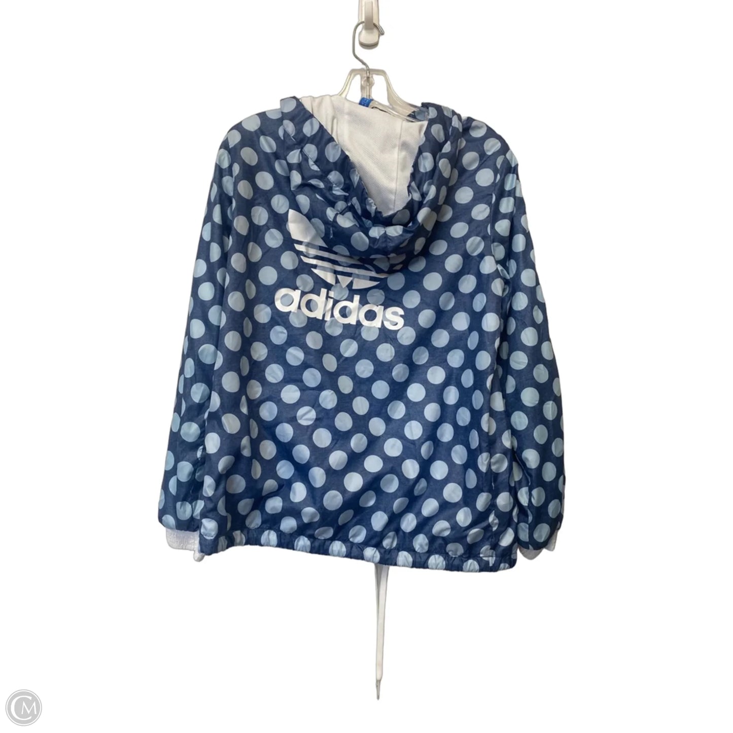 Athletic Jacket By Adidas In Polkadot Pattern, Size: S