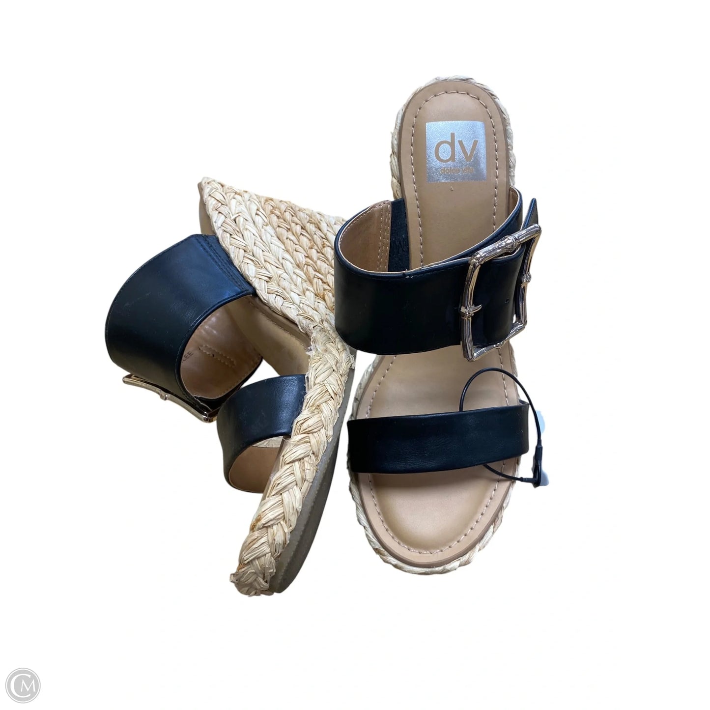 Sandals Heels Wedge By Dolce Vita In Black, Size: 8.5