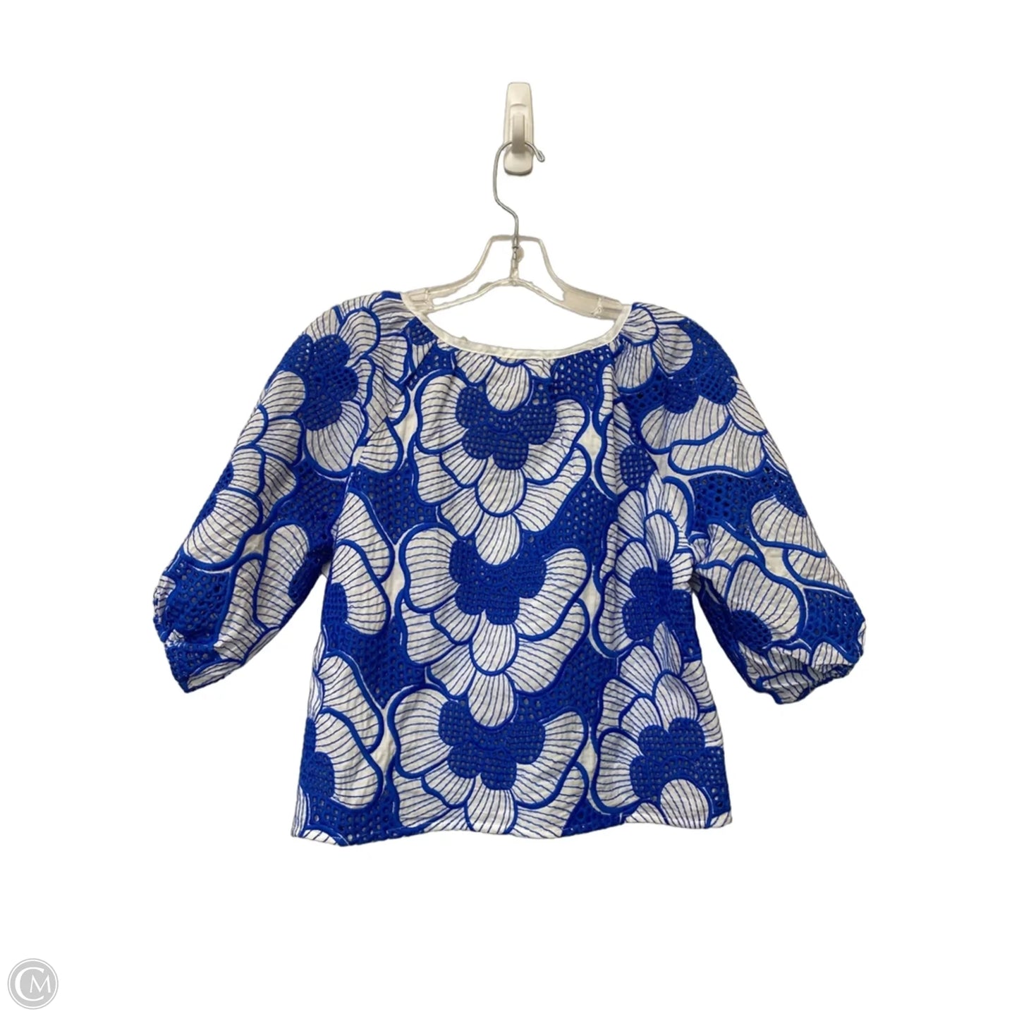 Top Short Sleeve By Clothes Mentor In Blue & White, Size: Xs