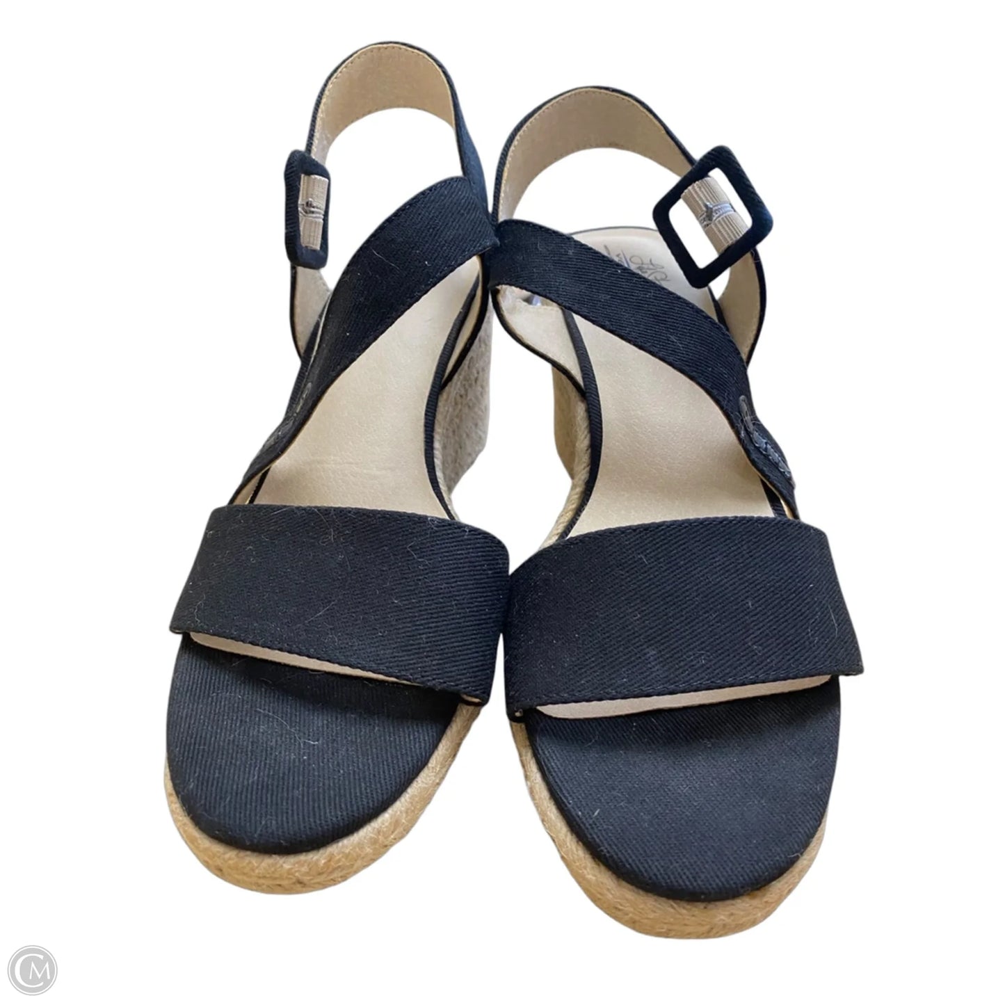 Sandals Heels Wedge By Life Stride In Black, Size: 8