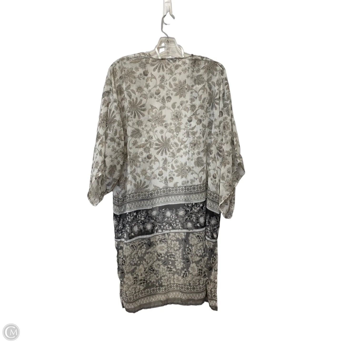 Shawl By Apt 9 In Grey & White, Size: Osfm