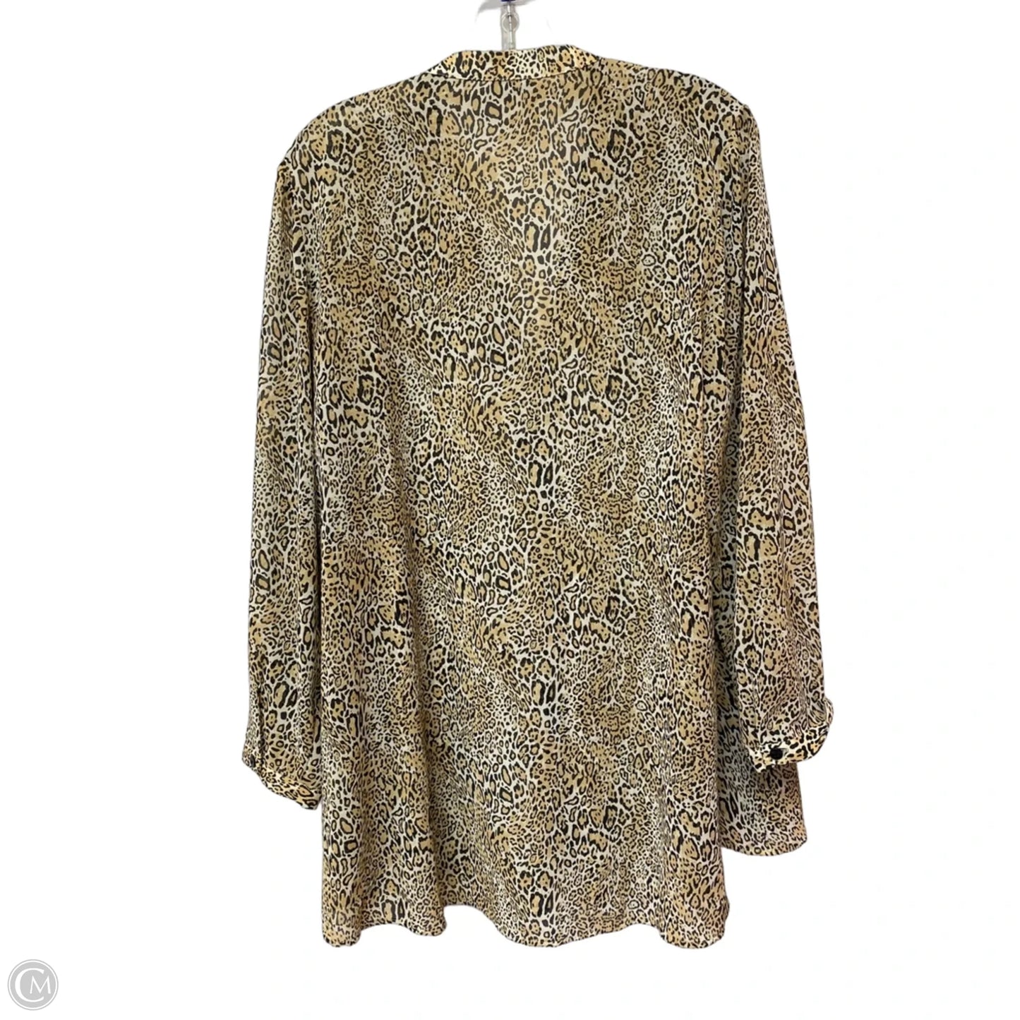 Top Long Sleeve By Chicos In Animal Print, Size: L