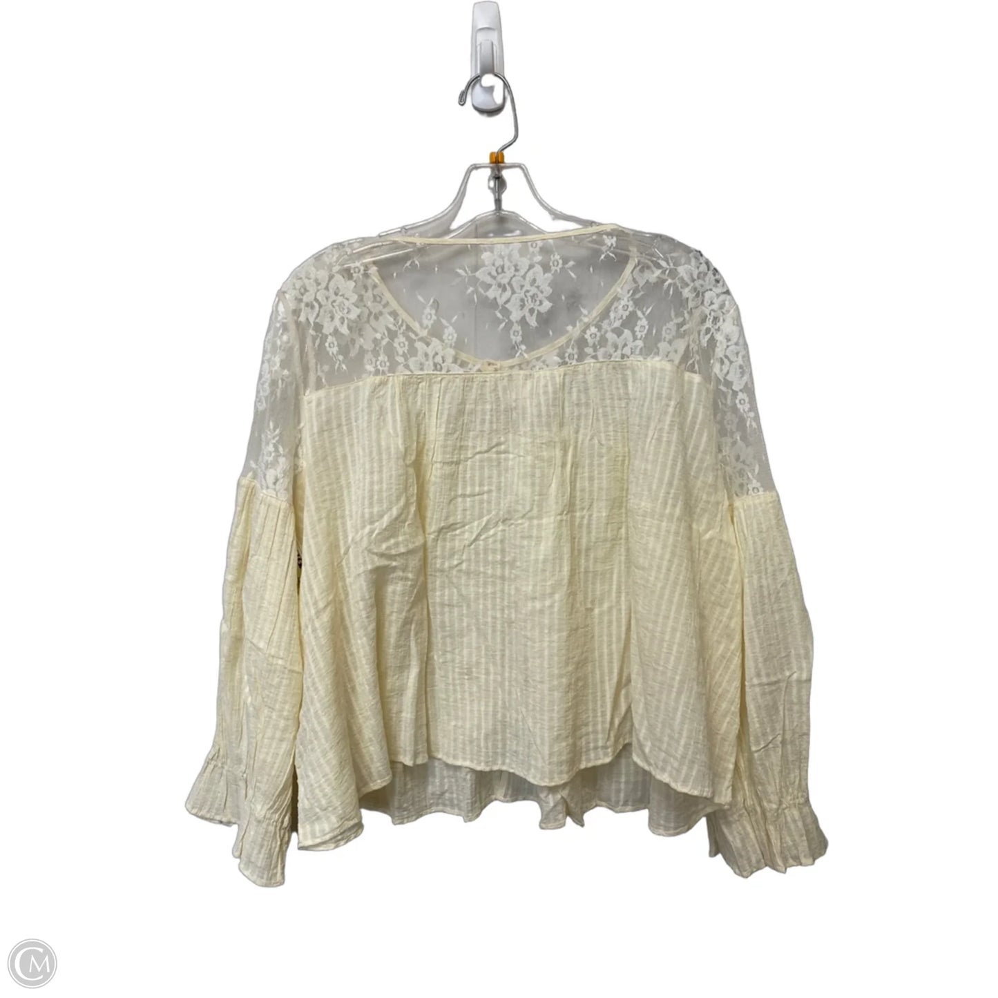 Top Long Sleeve By Free People In Cream, Size: L