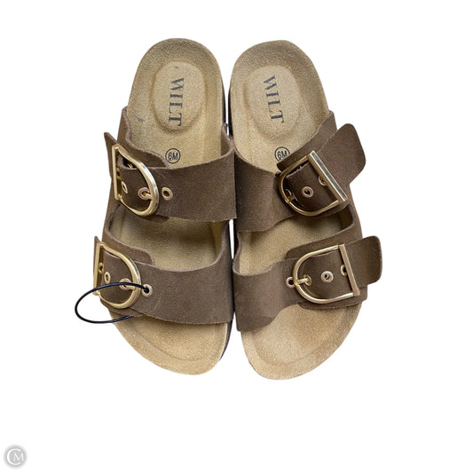 Sandals Flats By Wilt In Brown, Size: 6