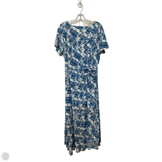 Dress Casual Maxi By Soft Surroundings In Blue & White, Size: 1x