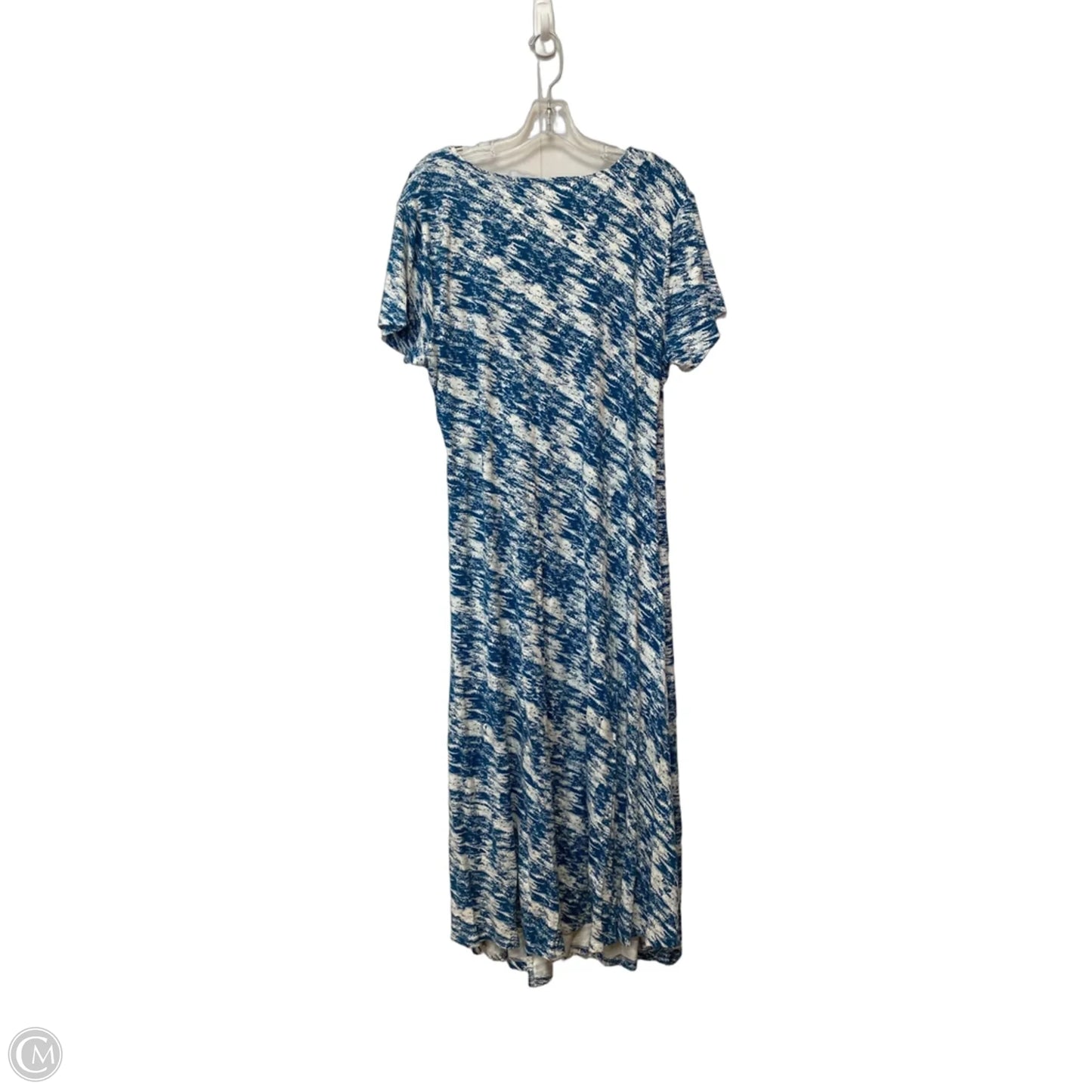 Dress Casual Maxi By Soft Surroundings In Blue & White, Size: 1x