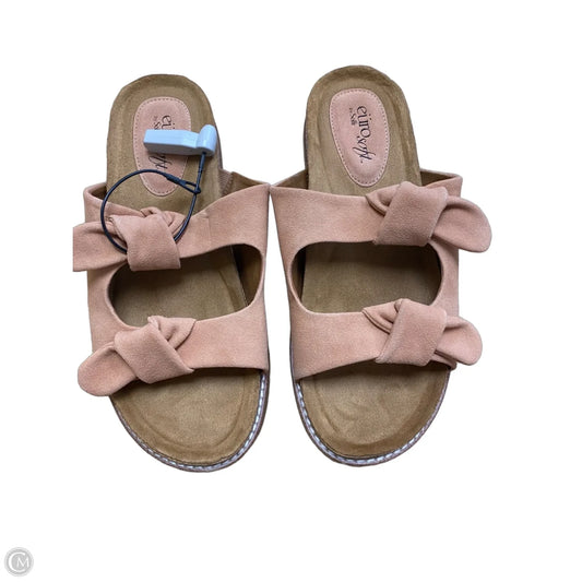 Sandals Flats By Sofft In Brown, Size: 8.5