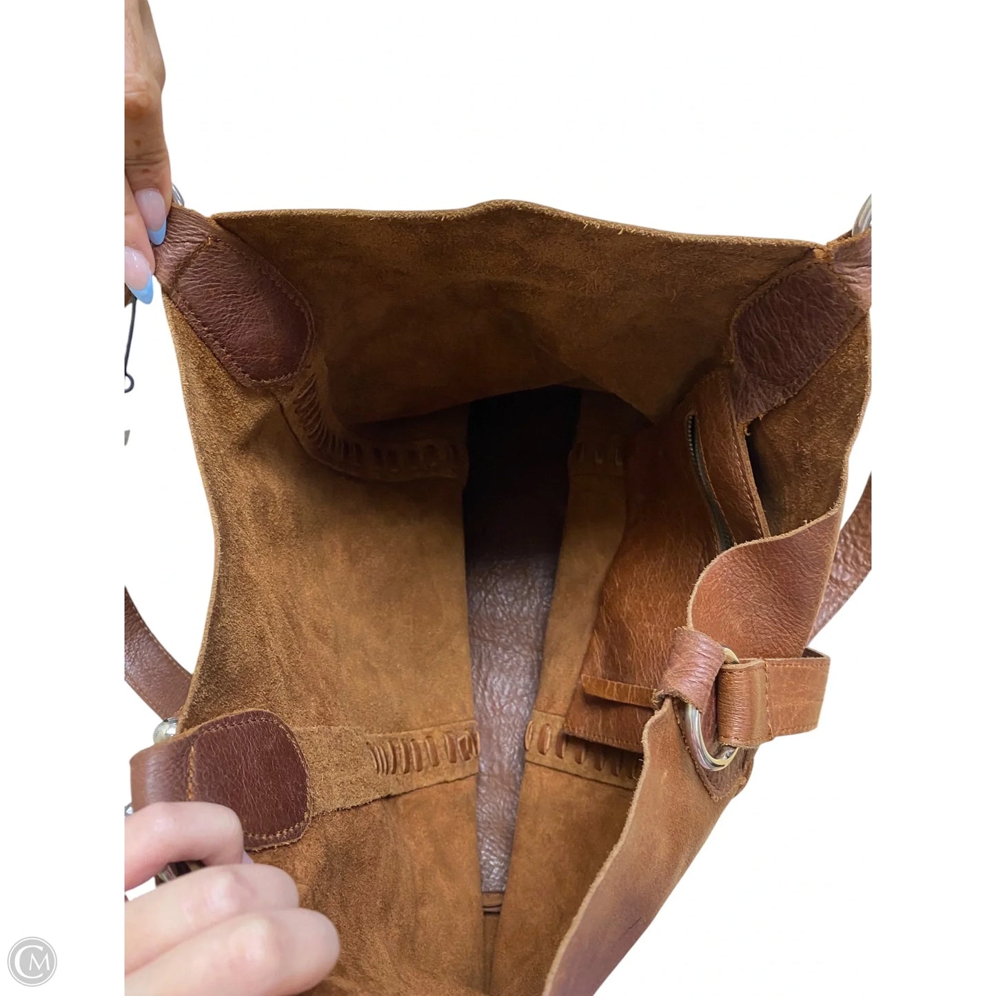 Handbag Leather By Clothes Mentor, Size: Large