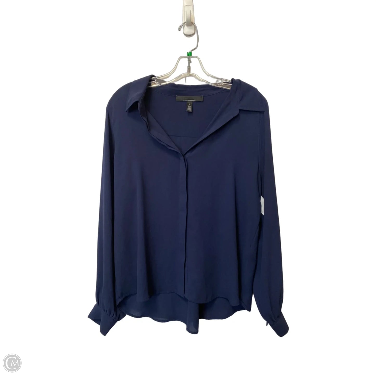Top Long Sleeve By White House Black Market In Navy, Size: M