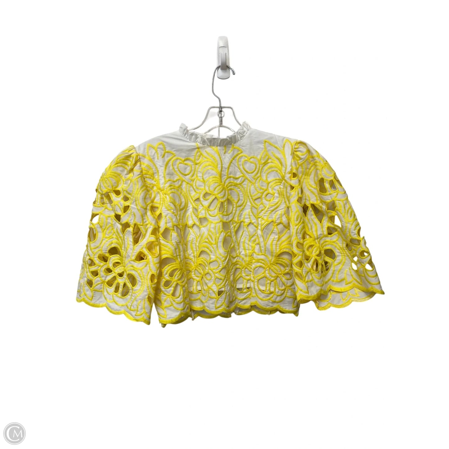 Skirt Set 2pc By Clothes Mentor In White & Yellow, Size: Xl