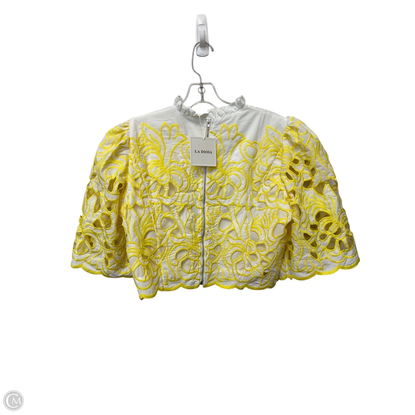 Skirt Set 2pc By Clothes Mentor In White & Yellow, Size: Xl
