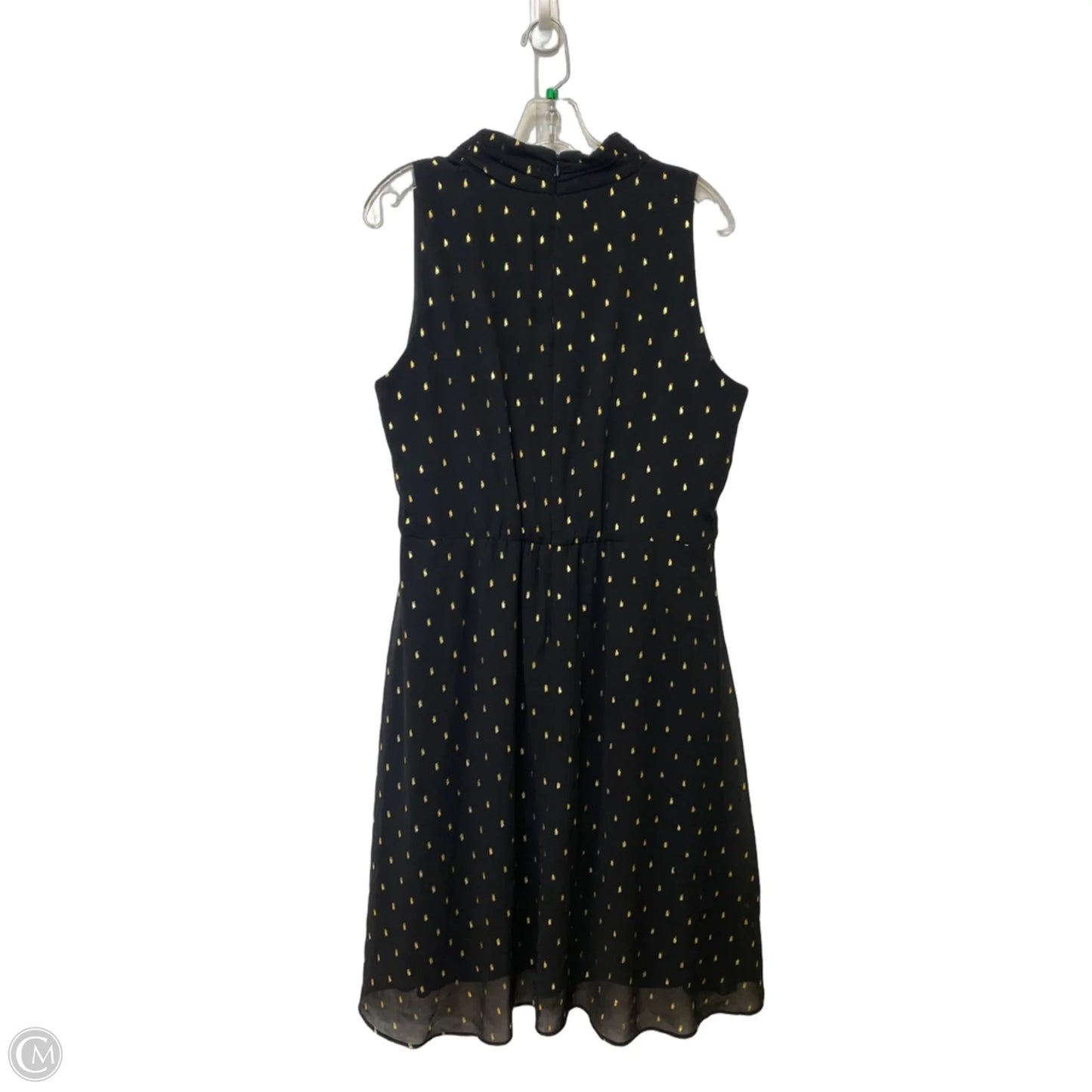 Dress Party Midi By White House Black Market In Black & Gold, Size: 14