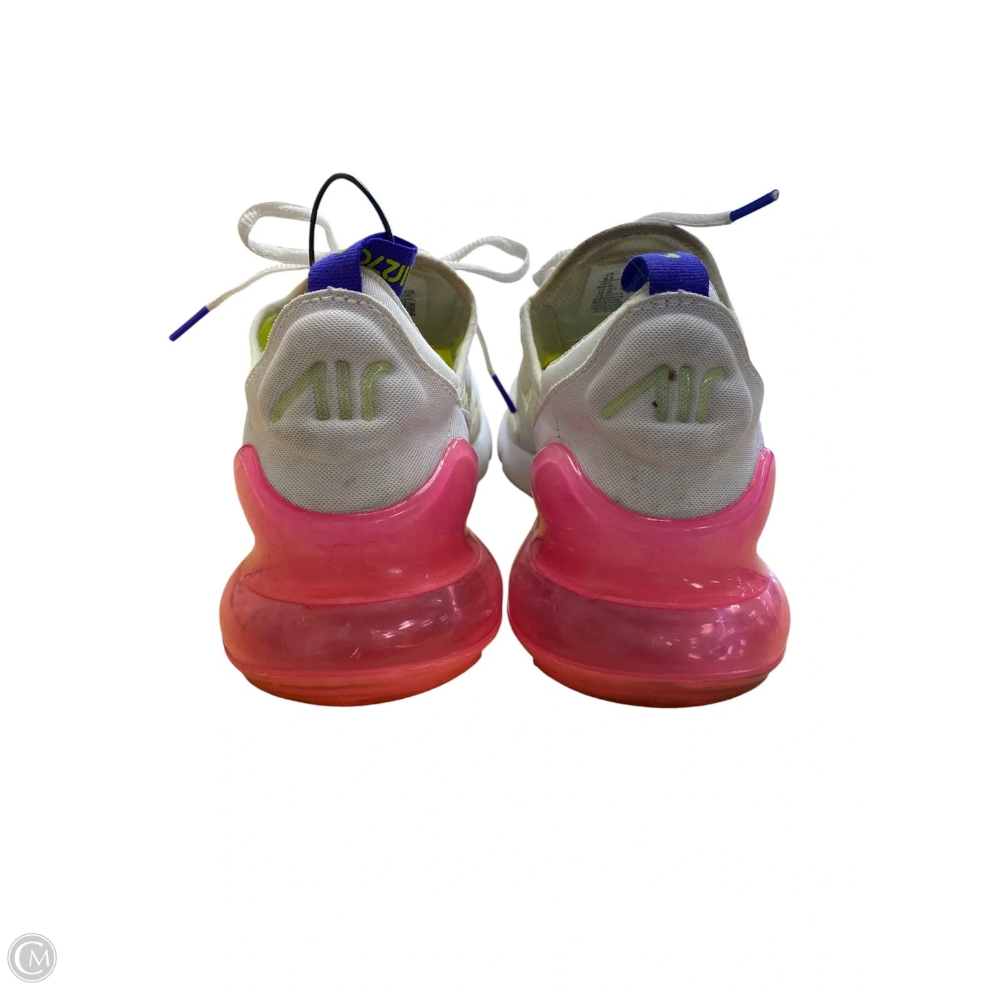 Shoes Athletic By Nike In White & Yellow, Size: 8.5