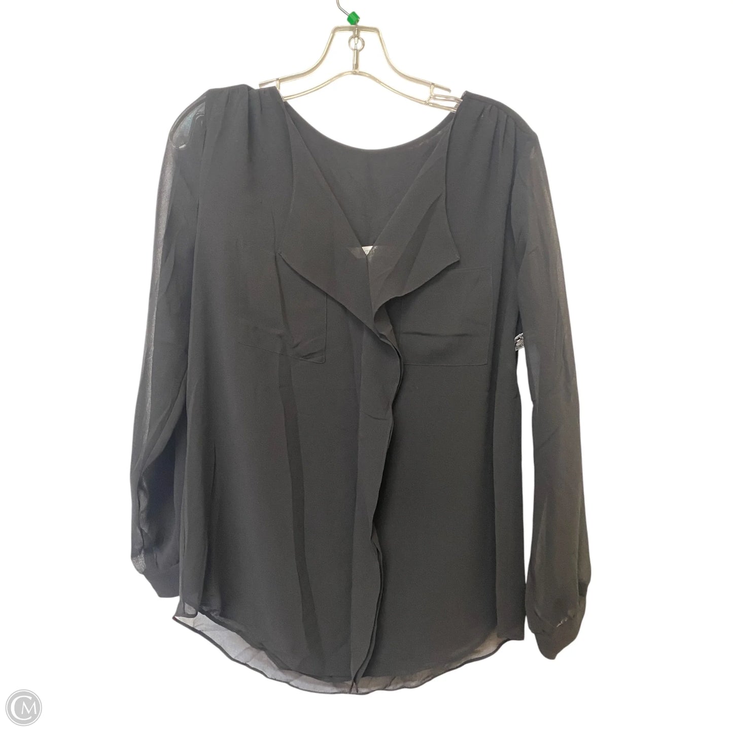 Top Long Sleeve By White House Black Market In Black, Size: M