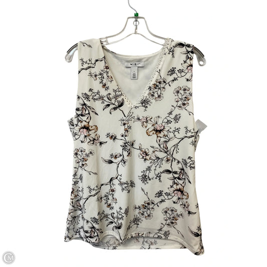 Top Sleeveless By White House Black Market In Cream, Size: L