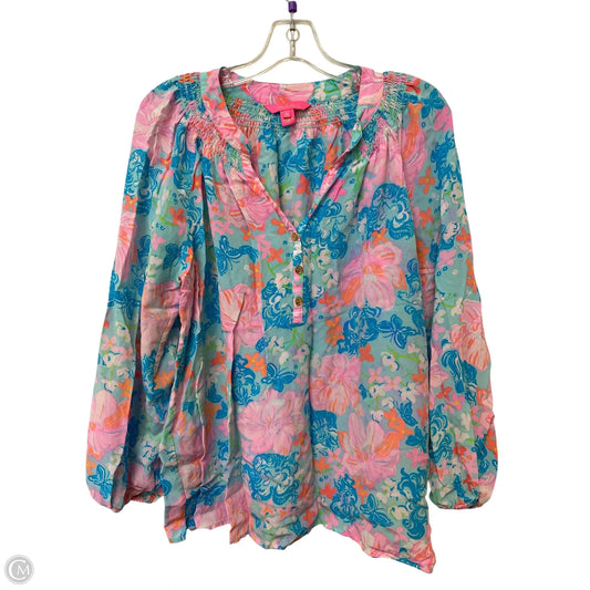 Top Long Sleeve Designer By Lilly Pulitzer In Multi-colored, Size: Xl