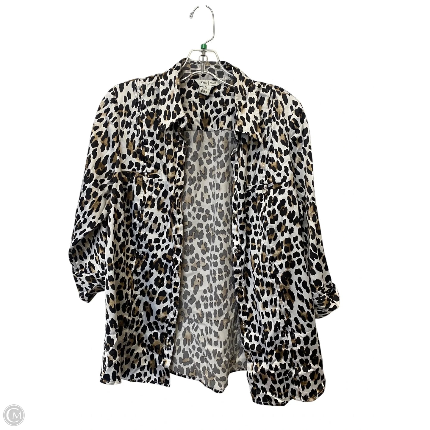 Top 3/4 Sleeve By White House Black Market In Animal Print, Size: 12