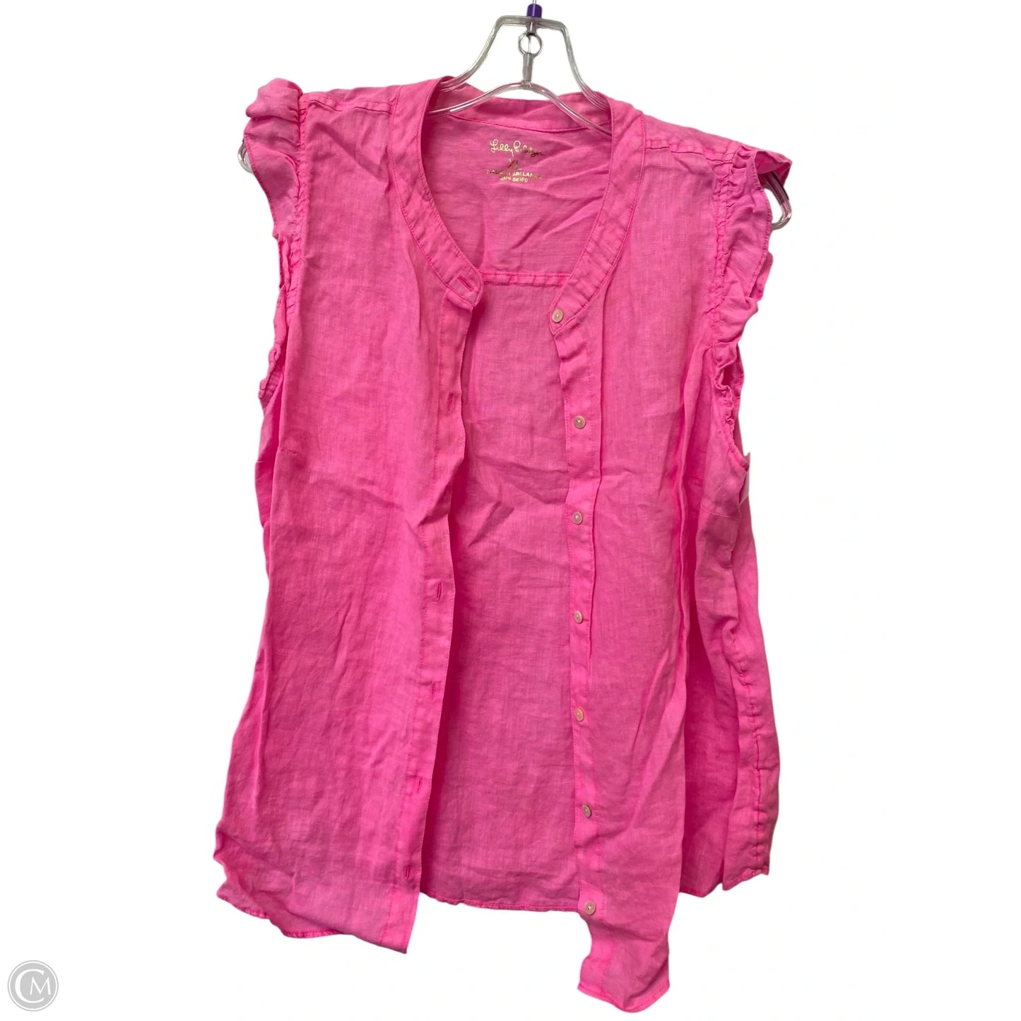 Top Sleeveless Designer By Lilly Pulitzer In Pink, Size: Xl
