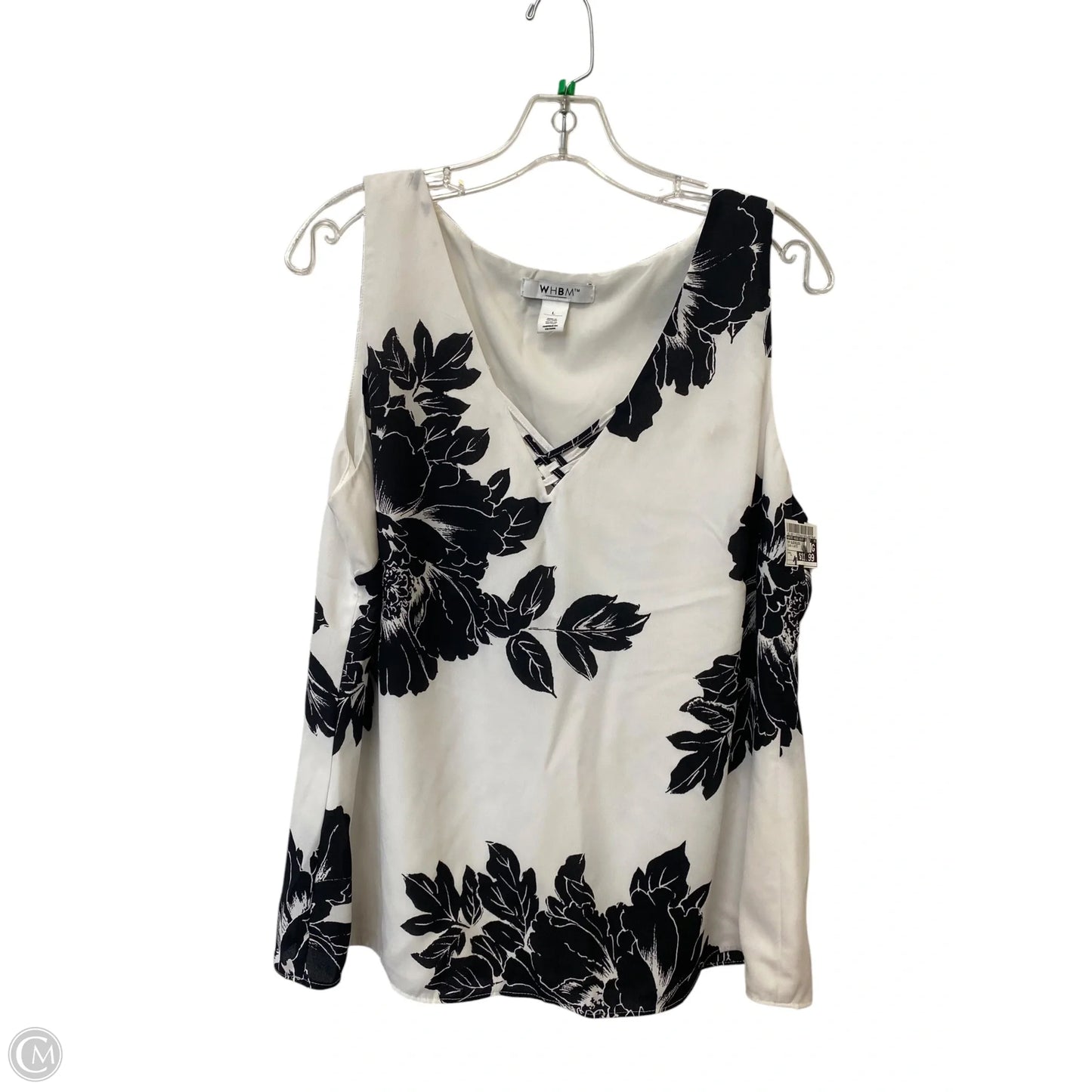 Top Sleeveless By White House Black Market In Black & White, Size: L
