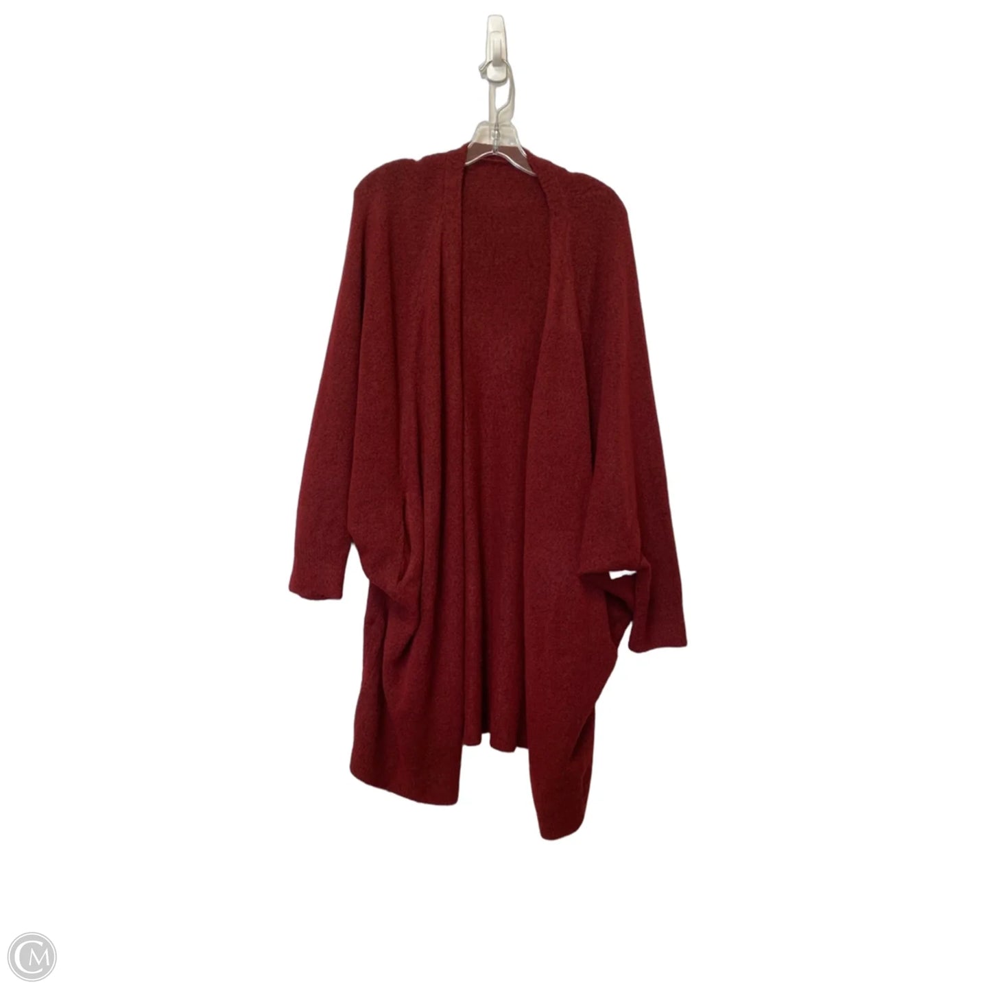 Sweater Cardigan By Cupshe In Maroon, Size: M