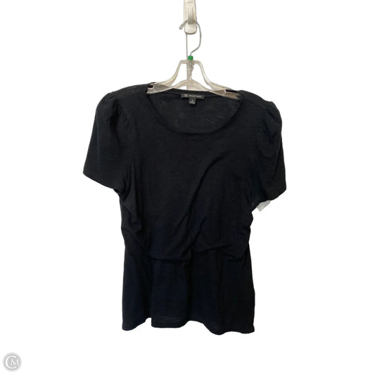 Top Short Sleeve By White House Black Market In Black, Size: M