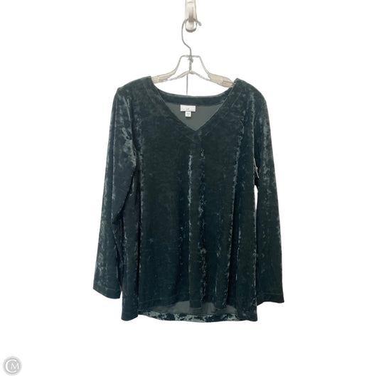 Top Long Sleeve By J. Jill In Green, Size: M