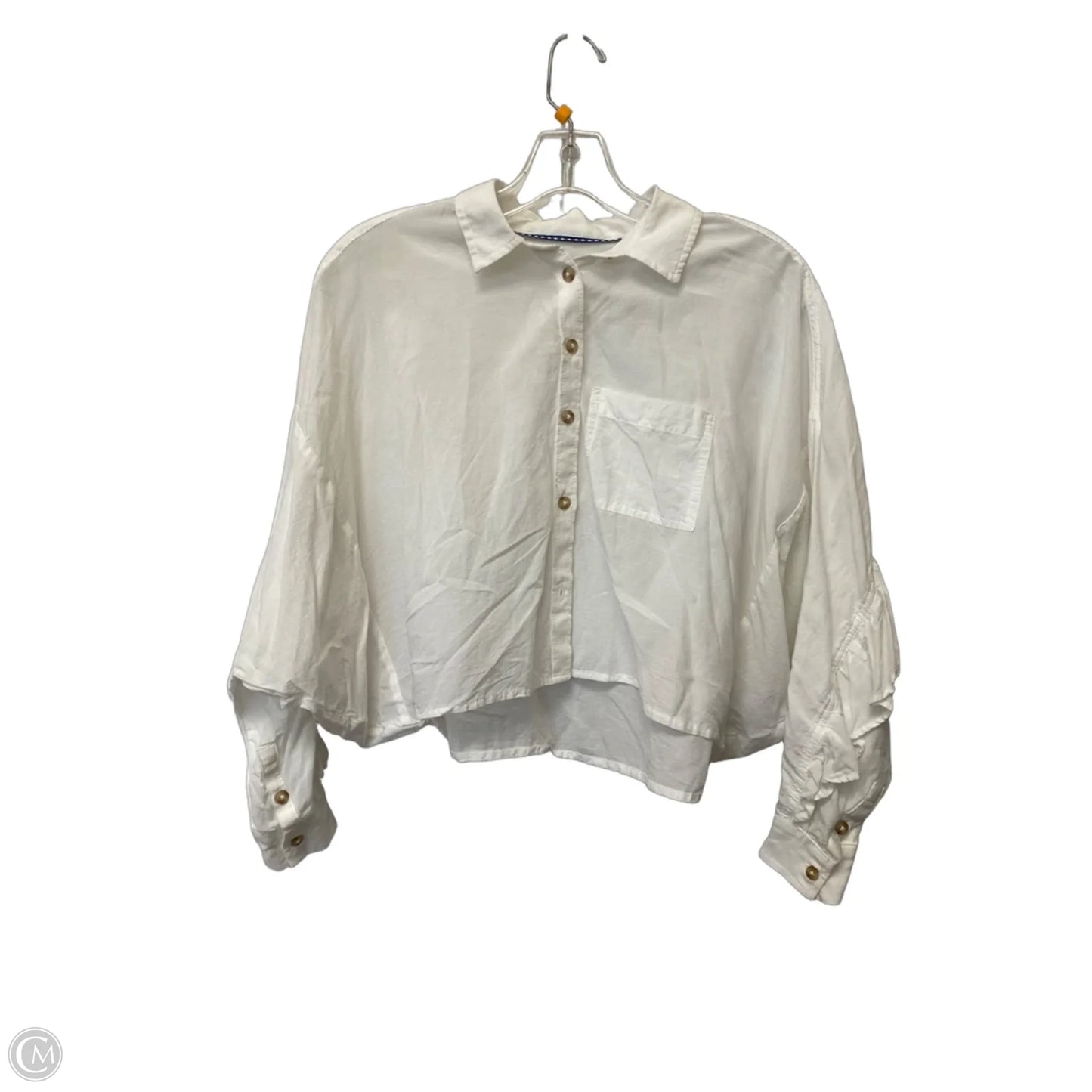 Top Long Sleeve By Pilcro In White, Size: Xxs
