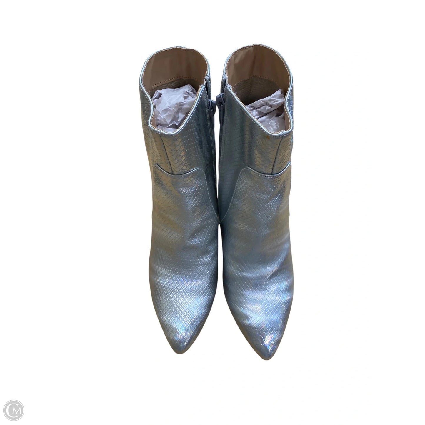 Boots Ankle Heels By Allegra K In Silver, Size: 7