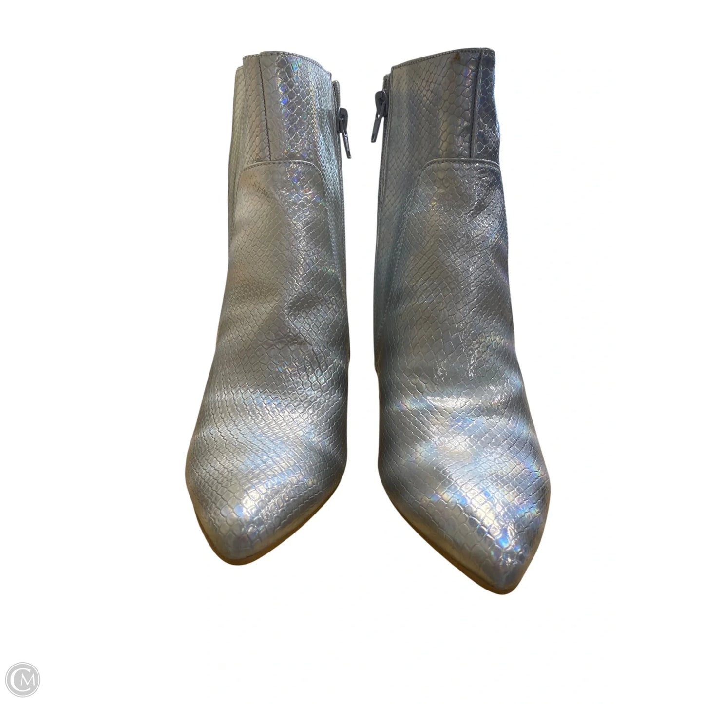 Boots Ankle Heels By Allegra K In Silver, Size: 7
