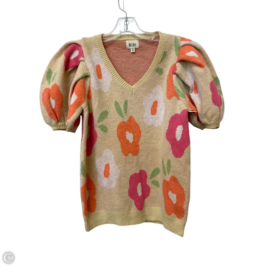 Sweater Short Sleeve By Bibi In Multi-colored, Size: Xl