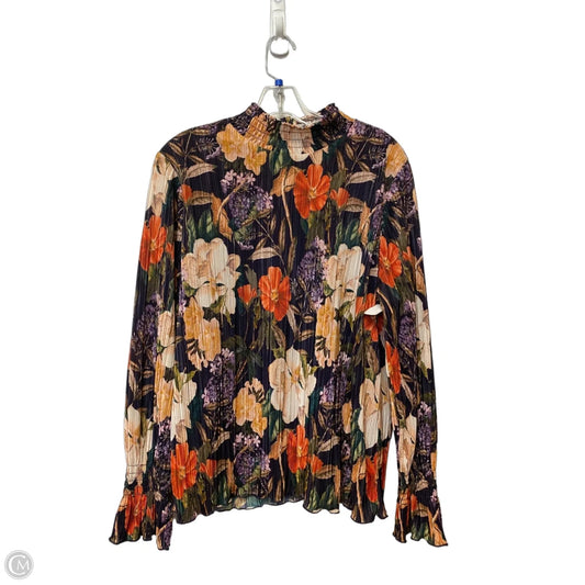 Top Long Sleeve By Chicos In Floral Print, Size: 2