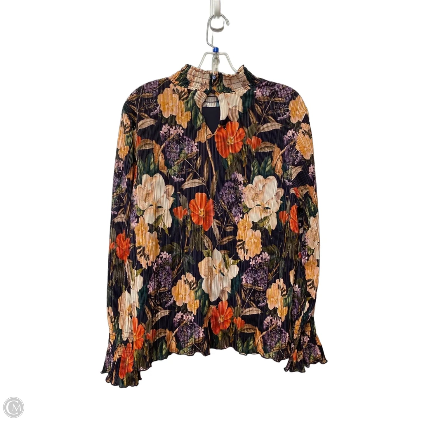 Top Long Sleeve By Chicos In Floral Print, Size: 2