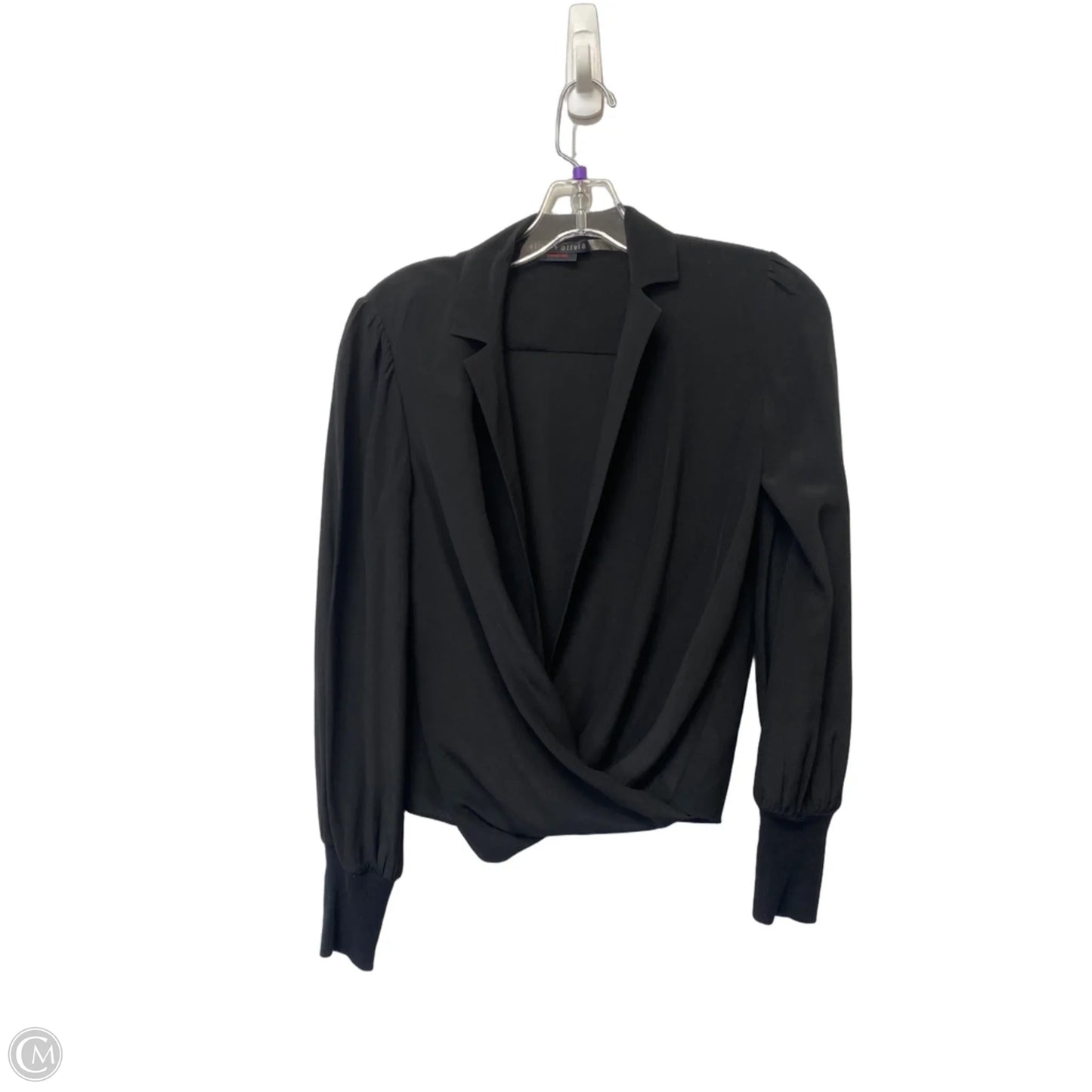 Top Long Sleeve Designer By Alice + Olivia In Black, Size: Xs