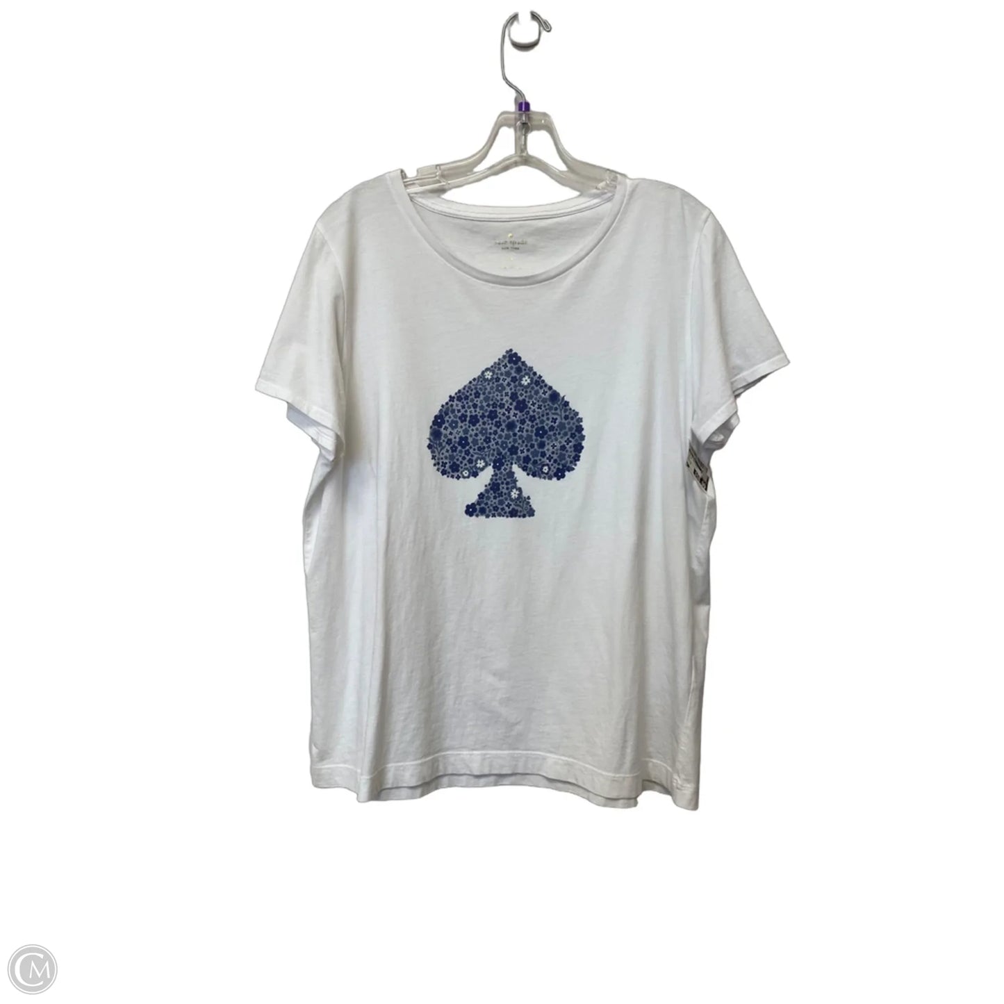 Top Short Sleeve Designer By Kate Spade In White, Size: Xl