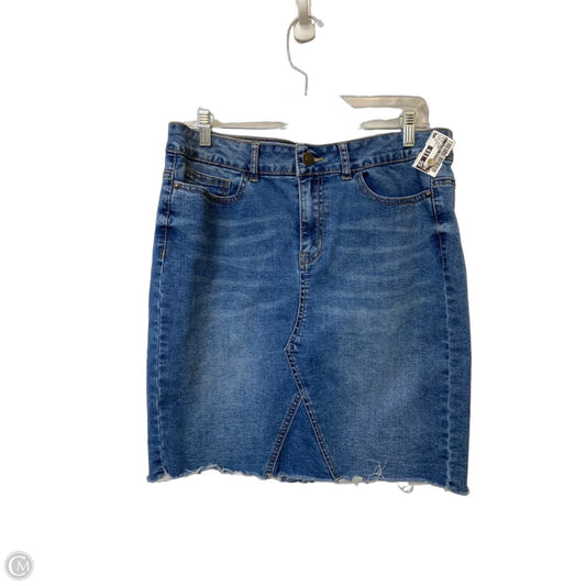 Skirt Midi By Clothes Mentor In Blue Denim, Size: 14