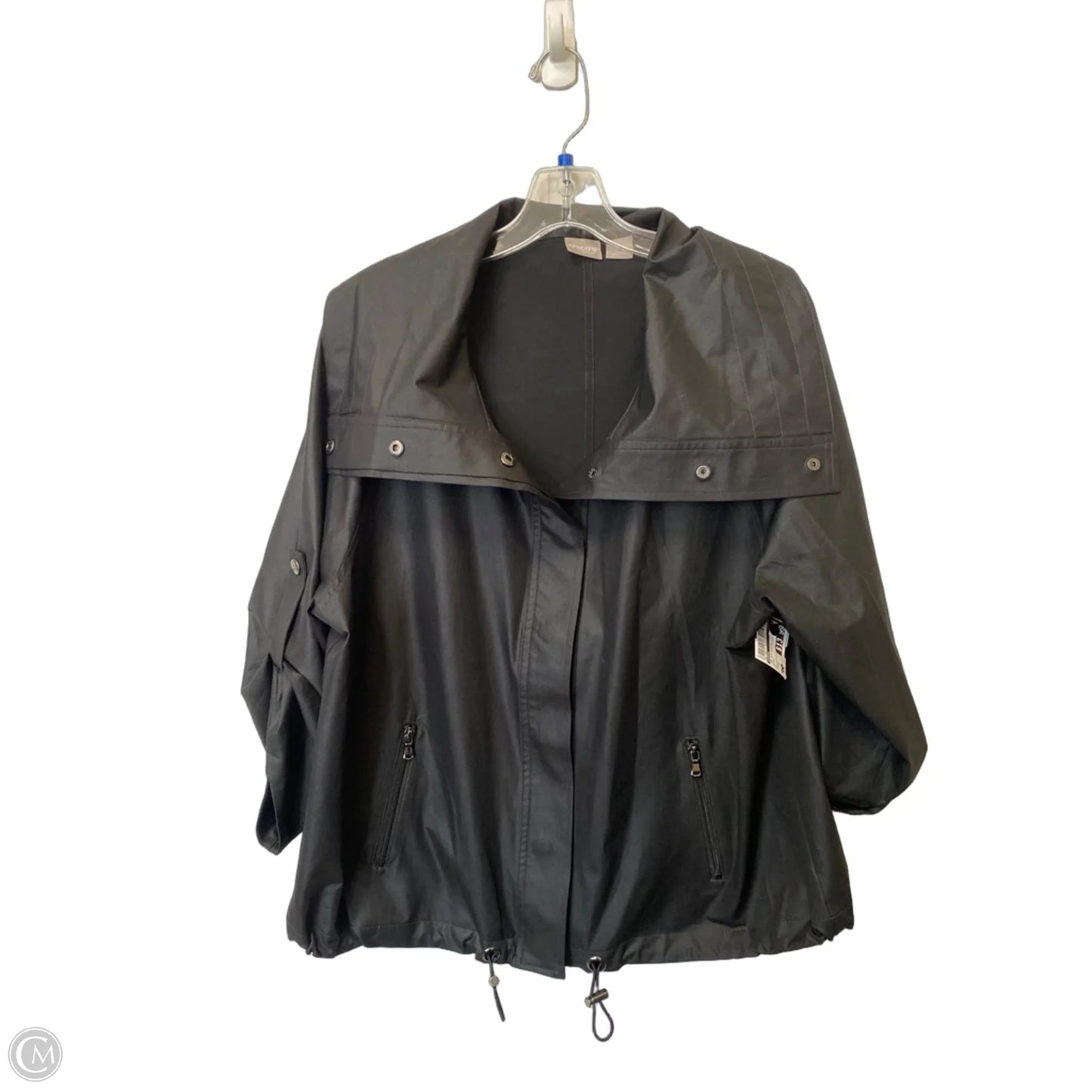 Top 3/4 Sleeve By Chicos In Black, Size: 2