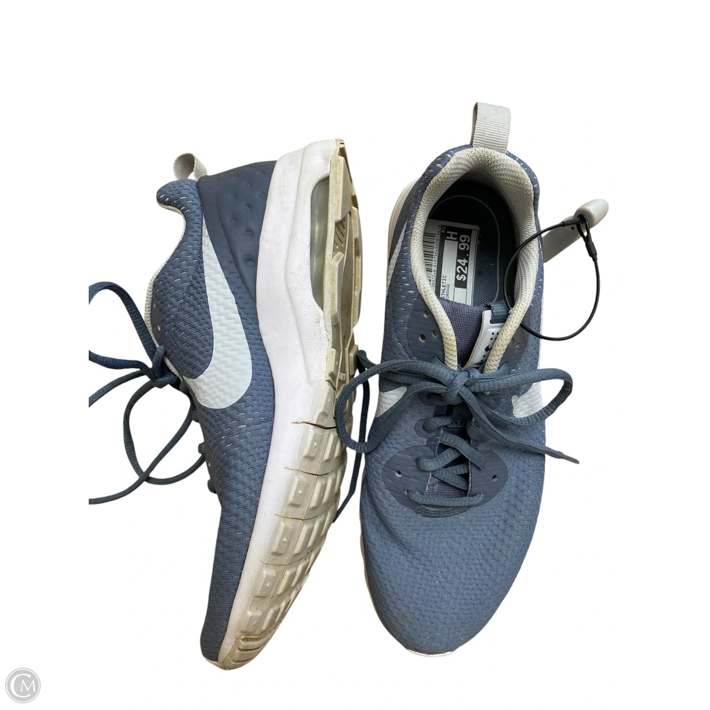 Shoes Athletic By Nike In Grey & Orange, Size: 8