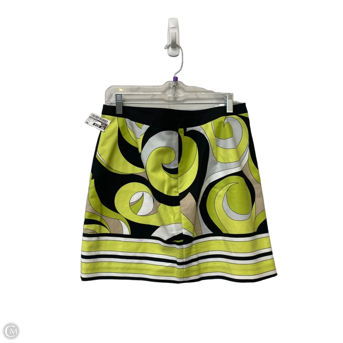 Skirt Designer By Michael Kors In Black & Yellow, Size: 8