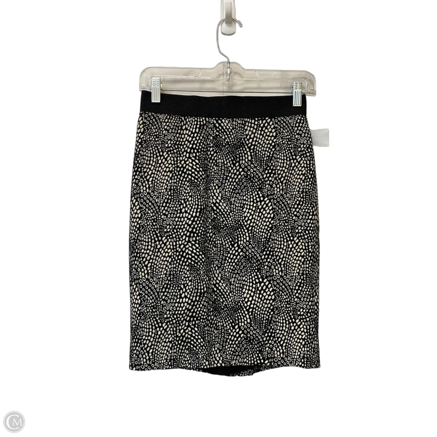 Skirt Mini & Short By Ann Taylor In Black & Cream, Size: 2
