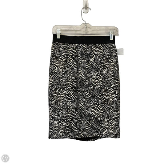 Skirt Mini & Short By Ann Taylor In Black & Cream, Size: 2